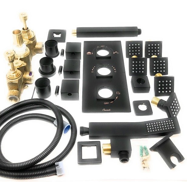 Cascada Showers Tuscany LED Rainfall Thermostatic Shower System - Ceiling Mount - View 10