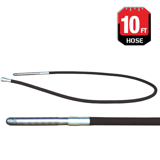 Tomahawk Power 10 ft Concrete Vibrator Flexible Shaft Hose and Head - Main Product Image