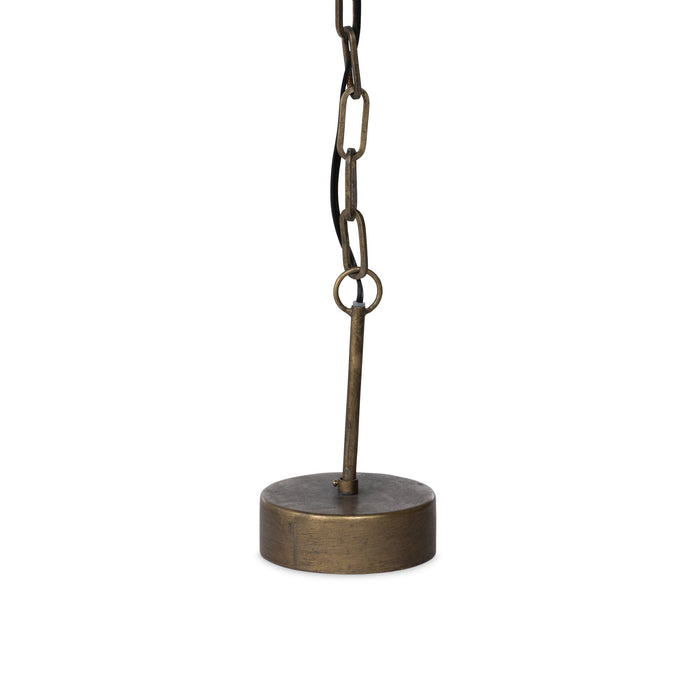 Park Hill Collection Dawson Antique Gold Glass Panel Chandelier - Elegant Iron Design, 80" Tall... Home Decor - Close-Up