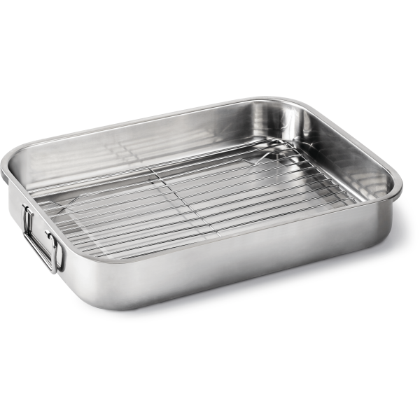 Napoleon stainless steel roasting pan 56038 with rack