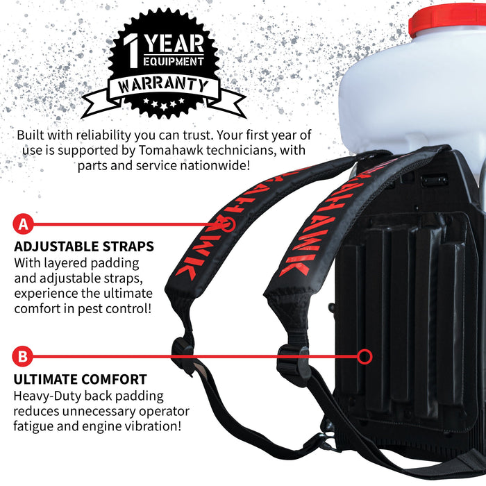 Tomahawk Power 3.7 Gal Turbo Boosted Backpack Mosquito Fogger Leaf Blower for Pest Control - Product Image 9