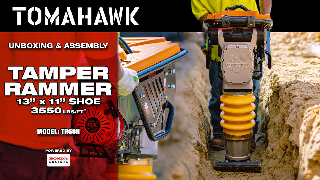 3.6HP Honda Vibratory Rammer Jumping Jack Tamper with Honda GXR120 Engine Impact Force 3,550 lbs/ft - detail close-up