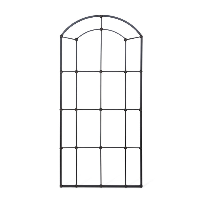 Park Hill Collection Metal Arched Window Frame - Matte Black Iron Display Piece for Stylish Home Decor & Layered Looks