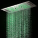 Verona 16"x36" Brushed Nickel Music LED Showerhead By Cascada Showers - Side View