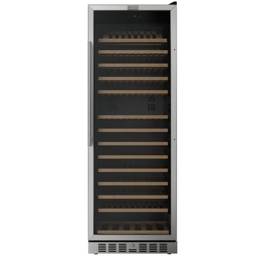 Empava EMPV-WC15S 24 inch 177 bottle wine cooler, 67 inches tall, front view with door closed