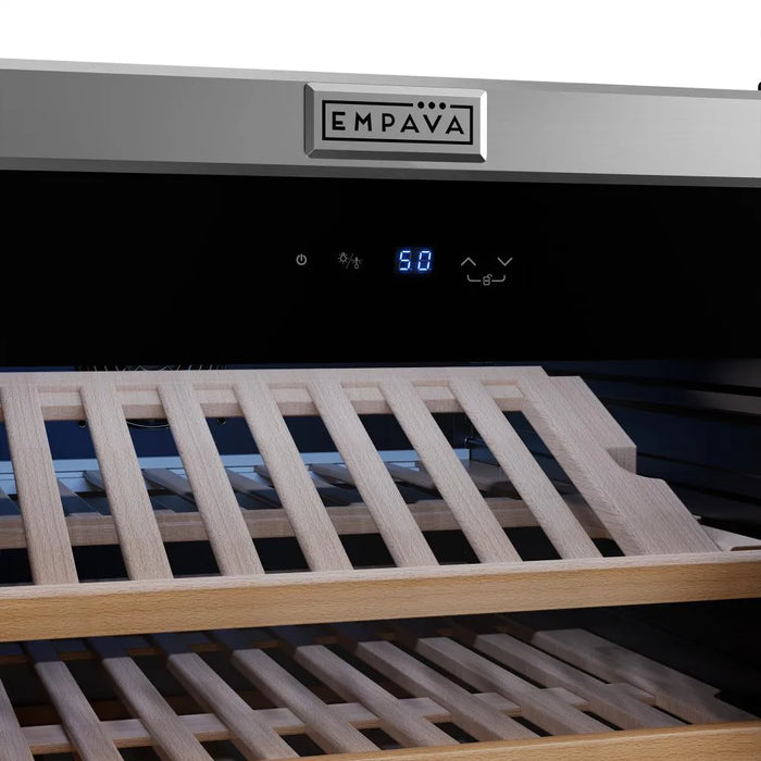 Empava EMPV-WC15S control panel with digital temperature display and Empava badge