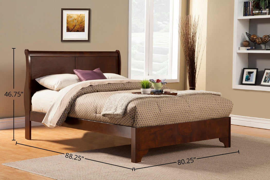 Alpine Furniture West Haven Bed, Cappuccino