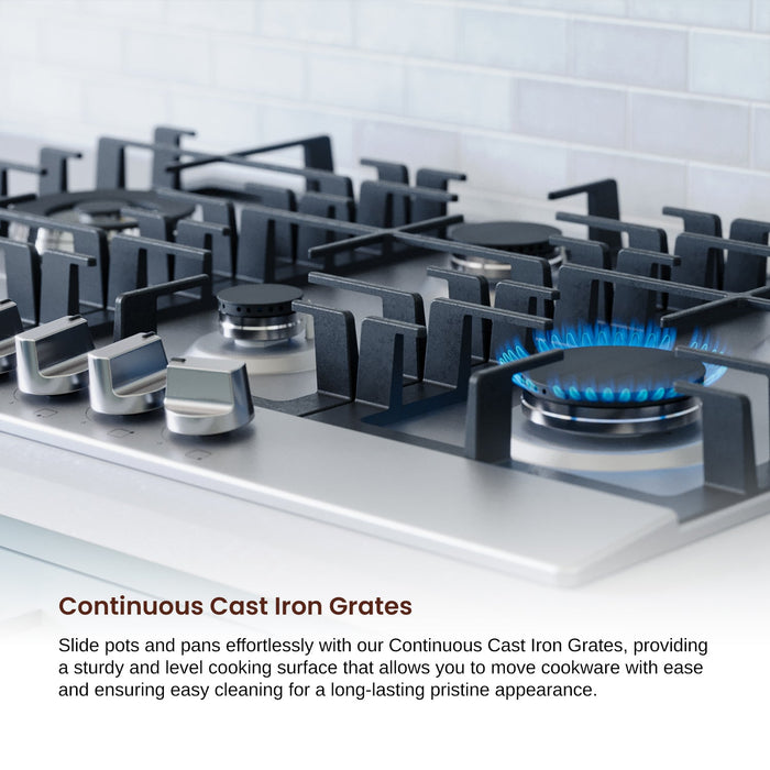 Rangaire 34" Gas Cooktop 5 Burners Stainless Steel RCG341S