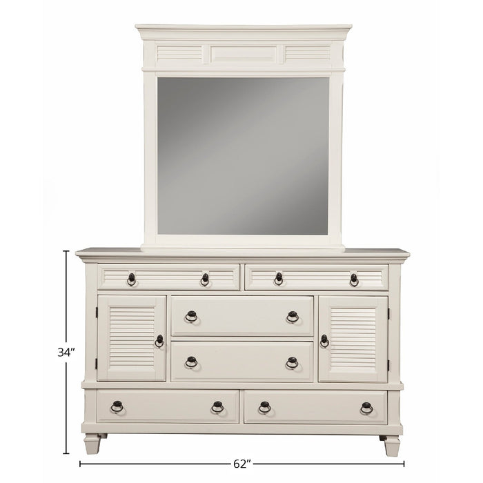 Alpine Furniture Winchester Dresser, White