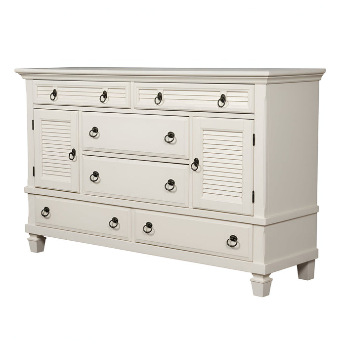 Alpine Furniture Winchester Dresser, White