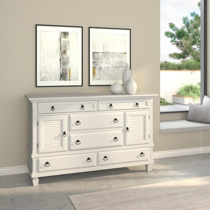 Alpine Furniture Winchester Dresser, White