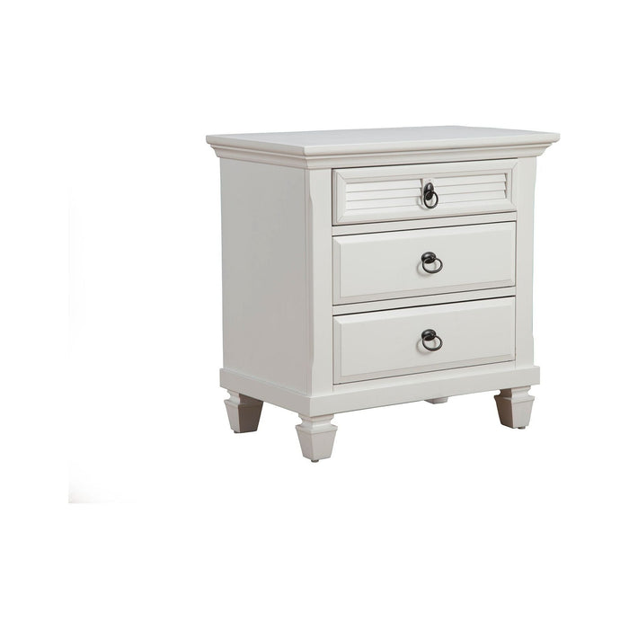 Alpine Furniture Winchester Nightstand, White