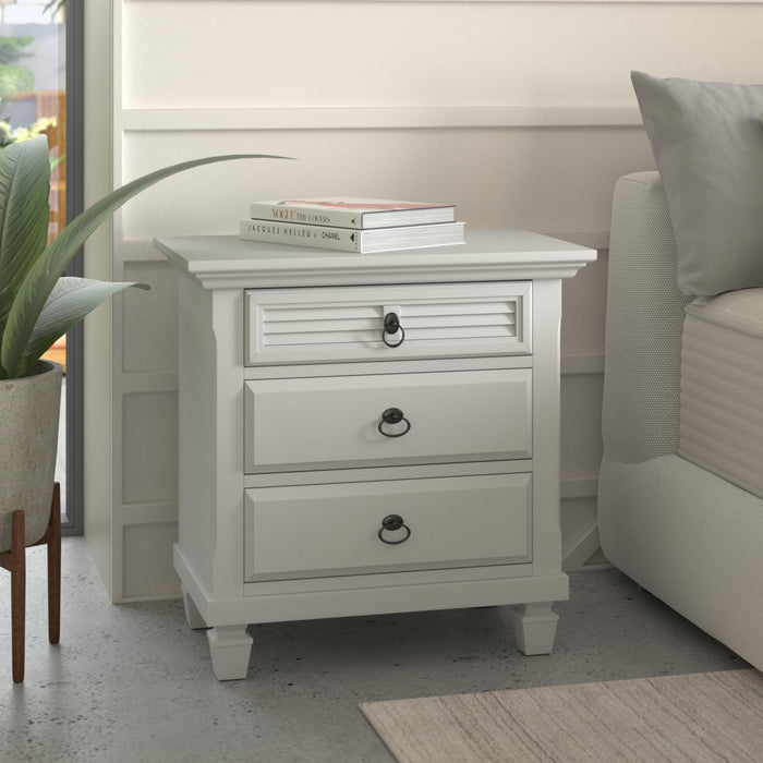 Alpine Furniture Winchester Nightstand, White