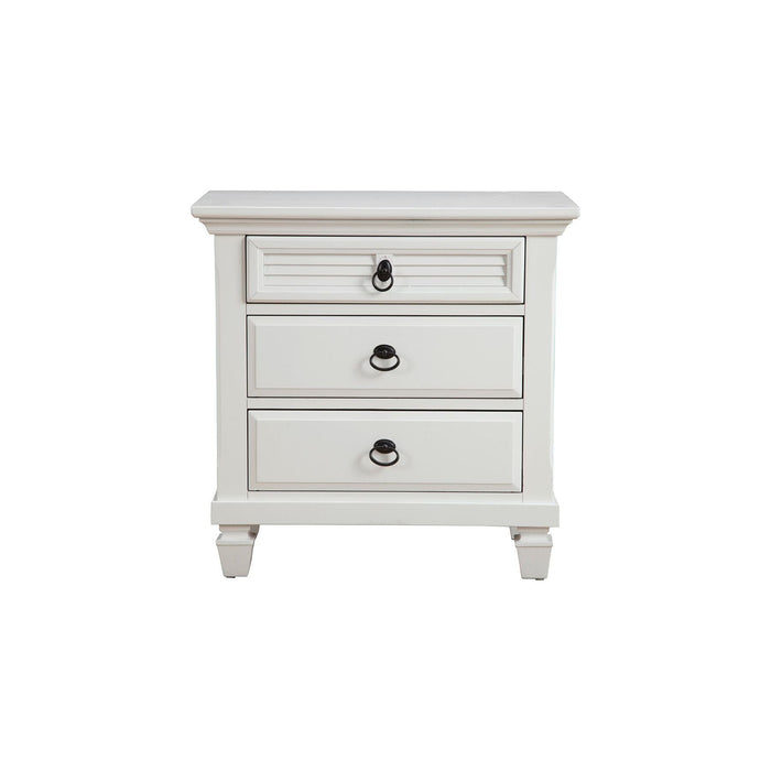 Alpine Furniture Winchester Nightstand, White