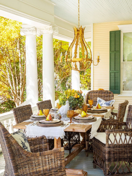 Park Hill Collection St. Augustine Chandelier - Exquisite Gold Spanish Revival Fixture with Hand-Finished Filigree Design