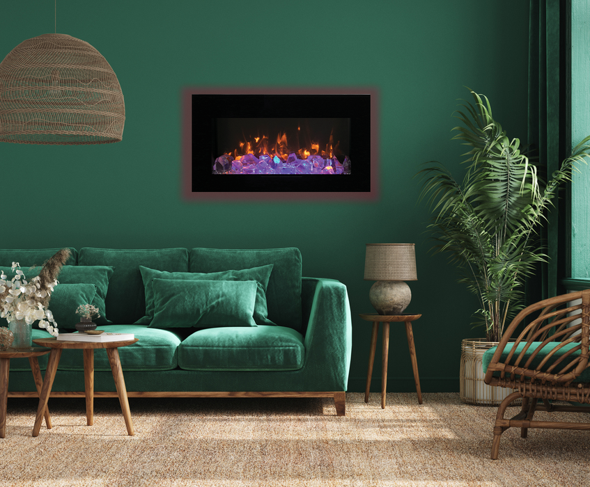 50" Electric Fireplace WM-FM-50-BG-3 - side view