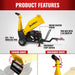 5 inch E-start DUCAR 420cc 15hp Gasoline Engine Powered Drum Wood Chipper with Towbar ,  PGS1500