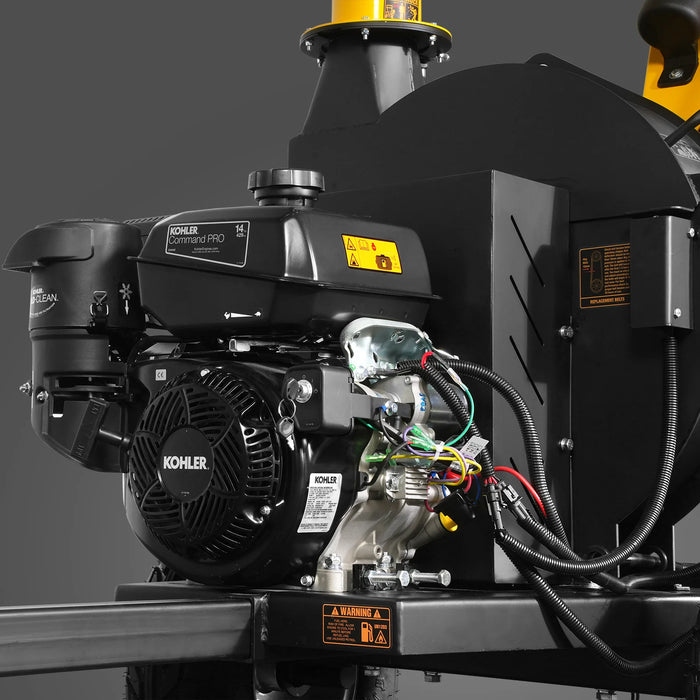 5 inch E-stat KOHLER 429cc 14hp Gasoline Engine Powered Disc Wood Chipper with Taillight ,  P4205