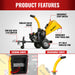 5 inch E-stat KOHLER 429cc 14hp Gasoline Engine Powered Disc Wood Chipper with Taillight ,  P4205