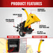 5 inch E-start DUCAR 420cc 15hp Gasoline Engine Powered Disc Wood Chipper with Taillight ,  P4205