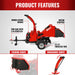 HONDA GX690 22HP 688cc Twin Cylinder Gasoline Engine Powered 7" Hydraulic Feeding Wood Chipper,  DCH7