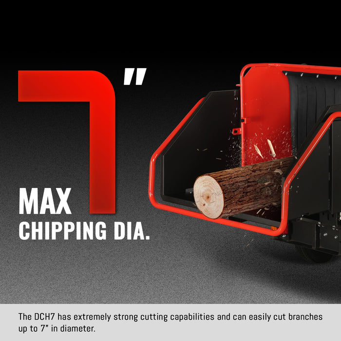 HONDA GX690 22HP 688cc Twin Cylinder Gasoline Engine Powered 7" Hydraulic Feeding Wood Chipper,  DCH7