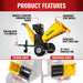 6 inch E-start B&S VANGUARD 408cc 14hp Gasoline Engine Powered Drum Wood Chipper,   P4206