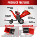 6 inch HONDA E-Start Gasoline Engine Powered 4 - Wheel Drum Wood Chipper with Taillight ,  B150