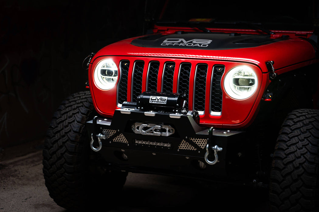 DV8 Offroad 2018-2026 Jeep Wrangler JL & Gladiator JT LED Headlights Chrome – image 5 of 16