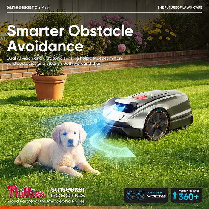 Sunseeker X3 Plus Wireless Robot Lawn Mower wire-free robot lawn mower, view 4