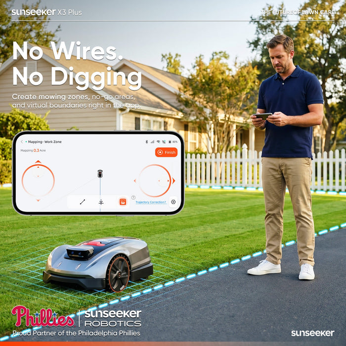 Sunseeker X3 Plus Wireless Robot Lawn Mower wire-free robot lawn mower, view 5