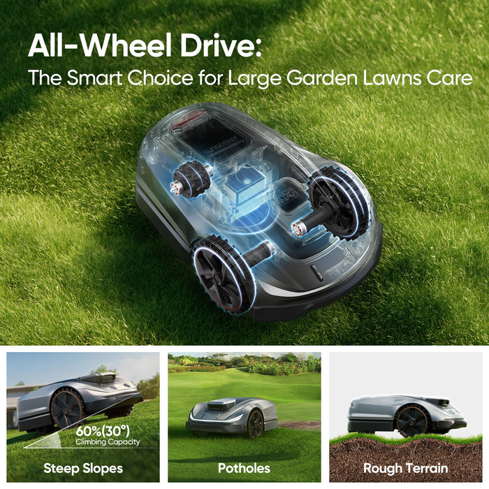 Sunseeker X5 Wireless AI Robot Lawn Mower wire-free robot lawn mower, view 8