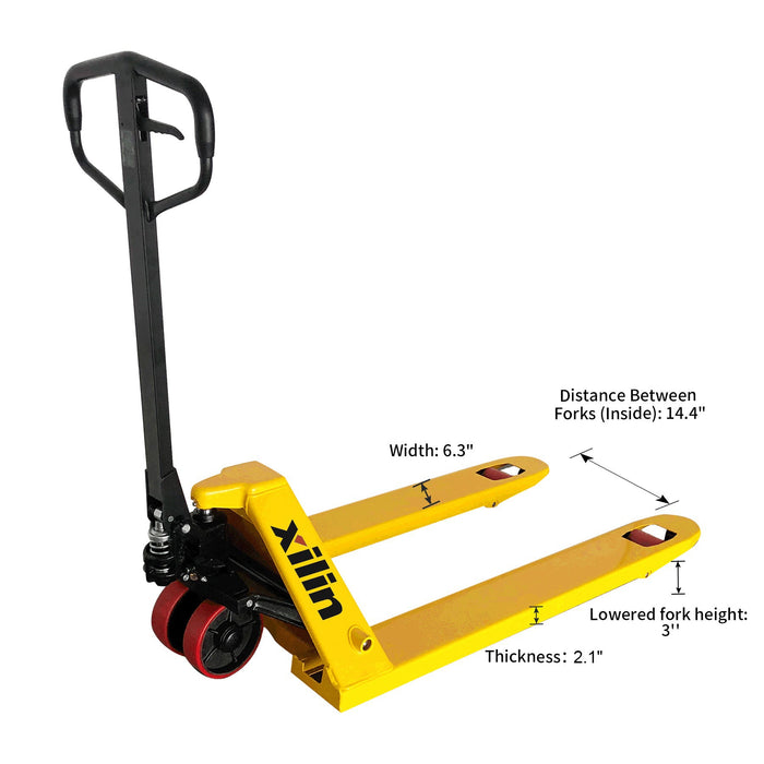 Xilin BF-III-3 manual pallet jack battery and drive unit detail