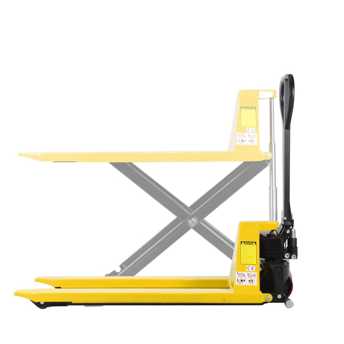 Xilin JF-685 high lift pallet jack control handle close-up