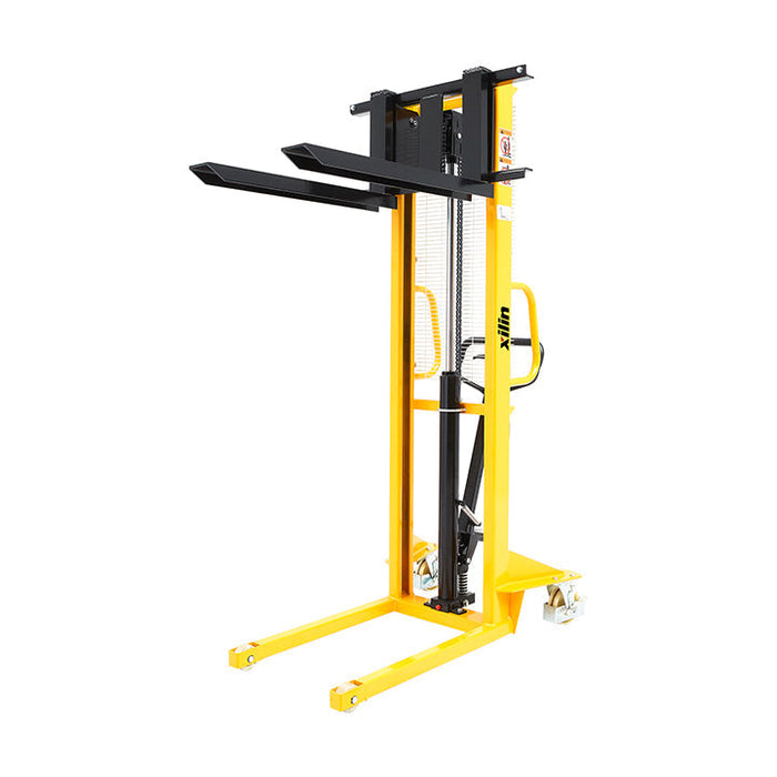 Xilin SDJA500 manual pallet stacker control handle close-up