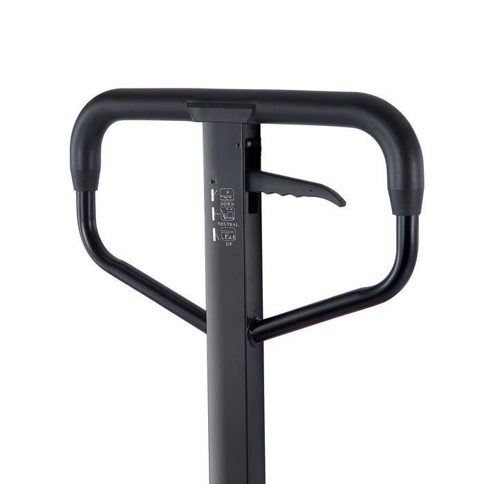 Xilin SDJA1000-I manual pallet stacker control handle close-up