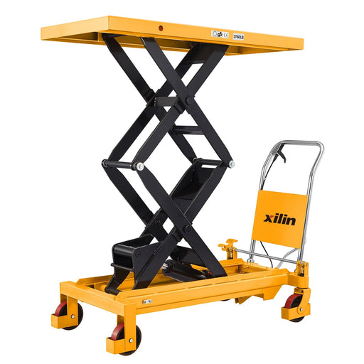 Xilin SPS800 1,760 lb hydraulic lift table front view