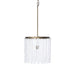 Park Hill Collection Dawson Antique Gold Glass Panel Chandelier - Elegant Iron Design, 80" Tall... Home Decor - Side View