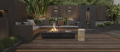 MEG Custom Marble By Ziynet A. LLC Luxury Travertine Marble Side Table with LED Illumination Bathroom Vanity - Side View