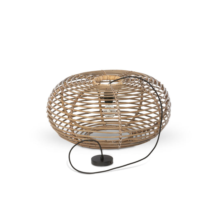 Park Hill Collection Kailani Rattan Pendant Light – Stylish Natural Fiber Design with Metal Accents for Modern Spaces
