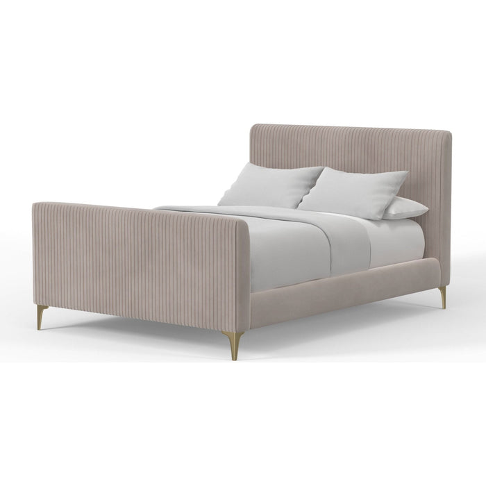 Alpine Furniture Zaldy Platform Bed, Light Grey