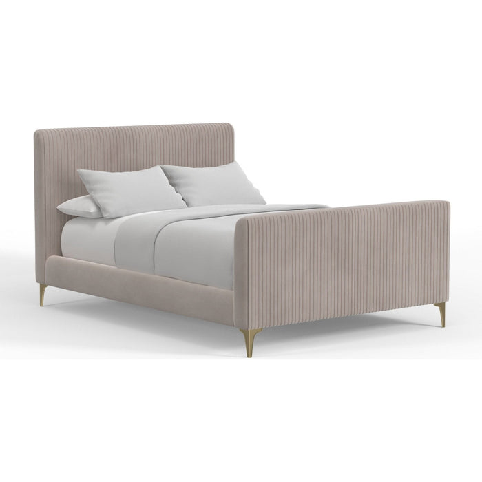 Alpine Furniture Zaldy Platform Bed, Light Grey