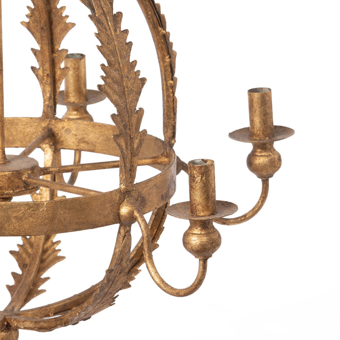 Park Hill Collection St. Augustine Chandelier - Exquisite Gold Spanish Revival Fixture with Hand-Finished Filigree Design