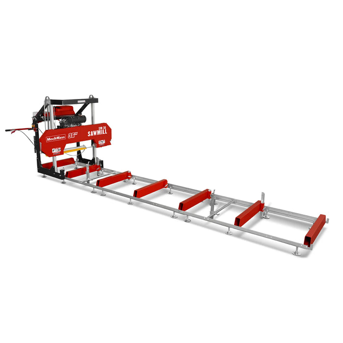 36" MAX Portable Sawmill & 3-Point PTO Stump Grinder & Forestry Log Skidding Winch Combo