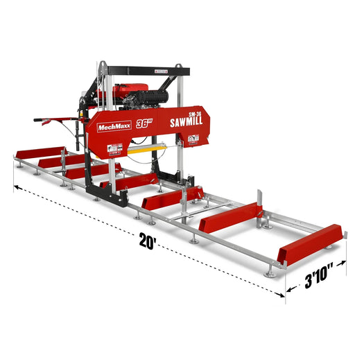 36" MAX Portable Sawmill,  25HP 750cc ZONSEN V-Twin Engine,  35" Board