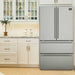 Forno 3-Piece Appliance Package - 36-Inch Gas Range, Refrigerator, & Wall Mount Hood in Stainless Steel FORNO