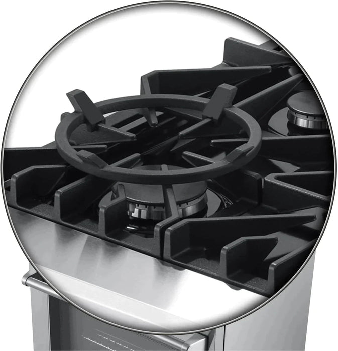 Forno 3-Piece Appliance Package - 30-Inch Gas Range with Air Fryer, 36-Inch Refrigerator & Wall Mount Hood in Stainless Steel FORNO