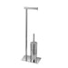 KubeBath Aqua Rondo Free Standing Toilet Paper Holder With Toilet Brush KubeBath