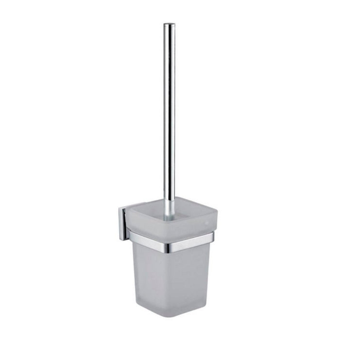 KubeBath Aqua Nuon Toilet Brush with Frosted Glass Cup KubeBath