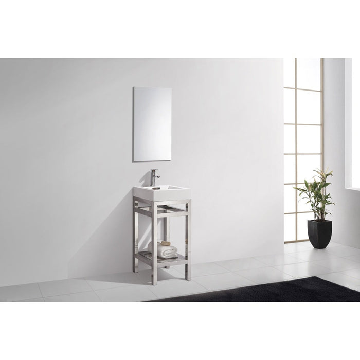 KubeBath Cisco Stainless Steel Console with Acrylic Sink KubeBath